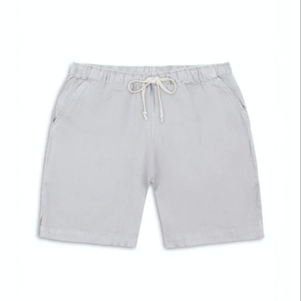 Alex Crane Bo Shorts 100% French Linen Steel
